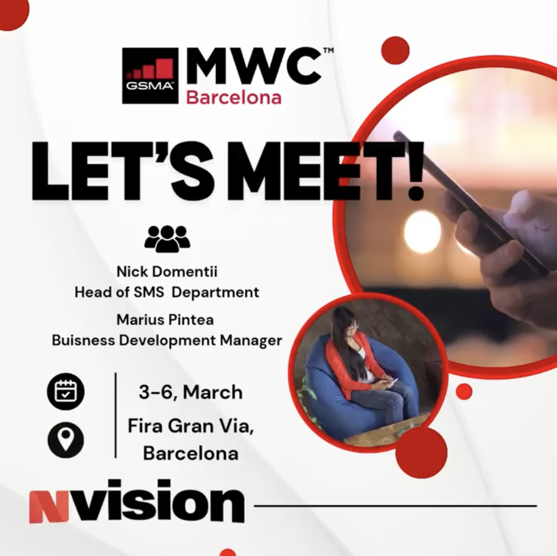 We’re excited to announce that Next Vision team will be joining 📍#MWCBarcelona2025 🌍